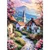 CEOVR Paesaggio Diamond Painting Kit,30x40cm Pittura Diamante Kits,Mosaico Diamanti Painting,Città Dei Fiori