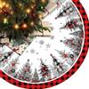 MUXIWOM Gonne Albero di Natale 120cm Rotondo Tappeto Sotto Albero di Natale Copri Base per Decorazioni per Feste Natalizie(J)