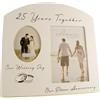 ukgiftstoreonline Cornice ricordo multi foto per 25° anniversario di matrimonio, regalo per nozze d'argento (con scritte in inglese)