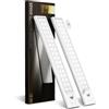 EZVALO Luci LED Sottopensile Per Cucina e Armadio, Sensore Di Movimento 25CM*2Pezzi, Lampada Da Incasso Con 1800 mAh e USB, 3 Modalità Colore e Intensità Regolabile Adatto Per Cucine, Armadi e Scale