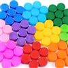 YIMINI 100 Tappi di Plastica Colorati per Bottiglie, PE Tappi Plastica Bottiglie, Progetti DIY Bambini Eco-Friendly, attività Scolastiche E Creative (10 Colori (Senza Nero e Bianco))