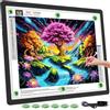 TOHETO Blocco luminoso ricaricabile A2 per pittura a diamante 64x46,7 cm, lavagna luminosa magnetica Diamond Art, lightbox wireless per tracciare e disegnare, tavolo luminoso a LED senza fili