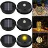 Joycabin 6 lampade solari di ricambio Top 8 cm con LED bianco caldo, coperchio solare, IP65, impermeabile, pannello solare di ricambio per lampade solari, lanterna, coperchio da giardino