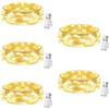 SUCANY Lucine LED Decorative a Batteria con Timer(Bianco Caldo),2M 20 LED IP65 MiNi Luci Natale Batteria Impermeabile,per Interni e Esterni,Natale,Halloween,Feste,Matrimonio (5 Pezzi)