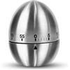 BUCOMTU Timer, Timer da Cucina, Timer da Cucina in Acciaio Inox, Minuteria Cucina a Forma di Uovo (0-55 Min) | Acciaio Inox, Facile da Usare