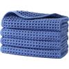Polyte - 430 gsm asciugamano viso in microfibra anti-pelucchi - tessuto a nido d'ape - 33 x 33 cm - set 4 pezzi
