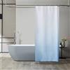 Furlinic Tenda Doccia Antimuffa Tessuto Azzurro Gradiente Impermeabile Lavabile Piccola Tende Doccia Design Poliestere con 6 Ganci Tenda Doccia 90x180 cm