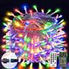 btfarm Luci Albero di Natale con Telecomando, 20M 200 LED Luci di Natale da Esterno ed Interno Timer, 8 Modalità Impermeabile Catena Luminosa Natalizia per Giardino, Casa, Multicolore
