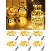 Bzavor Catena luminosa con timer, catena di luci a batteria in rame, 2 m, 20 LED