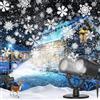 SZGIARUY Proiettore a LED a forma di fiocco di neve per esterni，Doppelkop Luci natalizie impermeabili per esterni per proiettore laser da esterno per feste in giardino a casa [Classe energetica A]