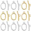 SUNNYCLUE 1 scatola Da 10 set di CHIsusura A Levetta per Anelli Gioielli CHIsusure A T Oro e Argento 304 ganci Circolari In Acciaio Inossidabile Connettori per CHIsusura A Levetta per Collane per La C