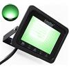 Extrastar - Faretto LED colorato, 30 W, per esterni, 2400 lm, super luminoso, per esterni, IP65, impermeabile, per giardini, facciate e pareti (verde A30GREEN)