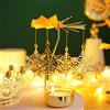 4EVERHOPE Portacandela girevole, portacandela a carosello rotante per candeline, regalo di compleanno originale per donne, mamma, sorella, Natale, San Valentino, decorazioni per feste, regalo (Snowflake)