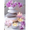 QENSPE Pittura Diamante, Diamond Painting Kit per Adulti, 5D Rotondo Diamonds Art Ricamo Kit Completo, Parete da Letto Decor 30x40cm, Candele Orchidee