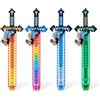 XSHOT Role Play Pixel Sword Confezione da 4 by ZURU: Spada in schiuma pixelata, impugnatura in plastica. Sicura per bambini 6+, adolescenti, adulti.