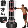 NZQXJXZ Sacco da boxe pesante, 180 cm per adulti, sacco da boxe da terra autoportante sacco gonfiabile per allenamento MMA Muay Thai Fitness