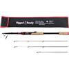 RIGGED & READY TRAVEL FISHING Rigged and Ready Fish Rig Max - Canna da pesca telescopica Spin & Bait-Cast da viaggio con micro grilletto unico, canna in carbonio + 3 punte. 240 e 210 cm, 0-15, 10-30, 20-50 g