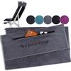 Zenacross - Telo Palestra Microfibra 120x50 cm | Asciugatura Rapida · Tasca con Cerniera · Morbido e Compatto Gym Towel Uomo Donna · Nero