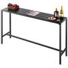 VEVOR Tavolo Alto da Bar per Esterni 160 x 37,5 cm, Tavolino da Pranzo Rettangolare Piano Impermeabile, Struttura in Metallo, Tavolo da Giardino Cortile Terrazza, Bordo Piscina, Soggiorno