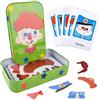 ASTARON Magnetic Puzzle Tin Box Game per bambini, giocattoli educativi da viaggio per bambini con 29 puzzle magnetici, stimola l'immaginazione e la concentrazione
