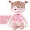 LeyaDoll Bambola di stoffa morbida (40 cm), regalo di nascita e battesimo per bambine - Adorabile giocattolo per neonati 0-3 anni - Il mio primo angelo custode - Principessa Lolly