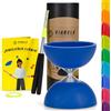 Diabolo Freizeitsport - Diabolo - Set di giocoleria Basic - Blu - Bacchette in alluminio - Spago di ricambio aggiuntivo - Guida inclusa - Ideale per bambini e principianti