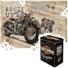 Nostalgic-Art Puzzle retrò 1000 pezzi, 68 x 48 cm, Route 66 - Bike Map H-D Genuine Logo - Idea regalo per gli appassionati dell'America per adulti, in scatola di metallo vintage come confezione regalo