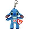 TY Stitch Disney Beanie Clip con suono - Peluche per bambini - Teddy, giocattolo da collezione, peluche blu