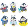 KUKIFUN Pinguino Cake Topper, 6 pezzi, mini pinguino, simpatico giocattolo pinguino, decorazione per torte di pinguino, pinguini artici, decorazioni da giardino in miniatura