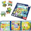 ASTARON Puzzle magnetici per bambini 3-5, per bambini dai 2-4 anni Giocattolo per attività in fattoria/auto/con animali, magnete didattico regalo per viaggio su strada