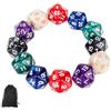 Fukaisu 12 Pezzi Set di Dadi D20 Standard in 6 Colori, a 20 Facce Dadi Contatore per Giochi di Ruolo MTG DND Party Card Loaded Games con Custodia