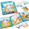 ASTARON Puzzle magnetici per bambini 3-5, per bambini dai 2-4 anni Giocattolo per attività in fattoria/auto/animali, regalo magnetico per l'apprendimento per viaggi su strada