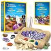 Blue Marble NATIONAL GEOGRAPHIC Mega Kit di Scavo di Gemme - Kit di Scavo di Cristalli e Pietre Preziose, Gioco Educativo per Bambini, Regalo per Bambine e Bambini, Collezione di Minerali