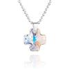 fish Collana Per Bambini Con Pendente A Croce In Argento 925 E Cristallo