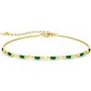 CDE Bracciali da donna Argento 925 Braccialetto Infinito Bracciale Donna Cuore, Gioielli Regalo Natale Compleanno Festa Della per Moglie Amiche Amica (Oro-05-May.)