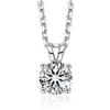 MomentWish Collana Moissanite Donna, 1 Carati Collana Diamante Solitario Argento 925 Oro Bianco/Oro Rosa/Oro Gioiello Regalo di Natale per Donna