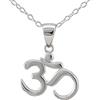 Serebra Jewelry Om Namaste, collana in argento Sterling 925, indù indù e buddista