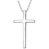 Carleen Croce Ciondolo Collana in Argento 925 con Gemma Sintetica Granato Ametista Smeraldo Rubino Peridoto Zaffiro Topazio Zirconia Opale Regalo Gioielli per Donna Ragazza - Catena Lunghezza: 40 + 5 cm