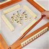 4 pezzi di rastrelliere per mahjong in legno con spingitore incorporato,
