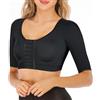BRABIC - Top modellanti per donne, compressione del braccio dopo un intervento chirurgico, reggiseno con chiusura anteriore, canotta, indumenti modellanti, nero, Medium