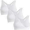 Medela Sleep L White De Bundle (X3) Reggiseno da Donna, Bianco, L - Confezione da 3 EU
