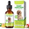 Dachitian Trattamento delle infezioni da lievito per cani, gocce naturali da 60 ml per il trattamento del prurito della pelle, alleviare l'infiammazione, migliorare il pelo e la pelle