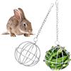 Tkxjry 2 Pezzi Palla di Fieno Alimentatore, Sfera Feeding Porta Erba, Appeso Sfera Coniglietto Dispenser di Fieno, Pet Erba Palla di Fieno in Acciaio Inox, per Coniglietti, Criceti, Porcellini D'India