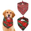 QKURT 2 pezzi Bandana per cani scozzese natalizia, fiocco di neve scozzese classico natalizio per animali domestici Bavaglino a triangolo Accessori per cani di taglia media