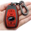 Unifizz Custodia portachiavi con portachiavi per Subaru, 4 pulsanti, in morbido TPU, adatta per BRZ Legacy Outback Ascent Crosstrek Forester WRX, accessori per auto (rosso)