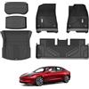 3W Tappetini e fodere per bagagliaio adatti per Tesla Model 3 2024 2025 2026 Highland, Thorex Set completo di fodere per auto e tappetini per bagagliaio, accessori adatti per cani su misura per la
