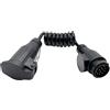Sepzlly Cavo di prolunga per rimorchio a 13 pin, 1,0 m, con presa maschio a femmina, adattatore di traino per trattore, per auto, roulotte, camion, barca