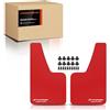 Frankberg 2x Parafanghi universali per auto paraspruzzi anteriori e | Ritagliabile, Rosso 358 * 208 mm; Compatibile con: Serie 3 E46, A6 4B2 4B4, P.a.s.s.a.t 3C2, Classe S V220 W220