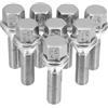 QUARKZMAN Set di Borchie Ruota Cromo 8 Pezzi M12x1.5 per Auto | Acciaio Zincato, M12x1.5, Gambo 35mm, Totale 63mm, Testa Esagonale, Cintura Cono