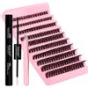 WENDY LASHES Ciglia Finte Ciuffetti Kit 80D Wispy Extension Ciglia 8-16mm Naturali D Curl Kit Ciglia Extension Fai Da Te per Principianti